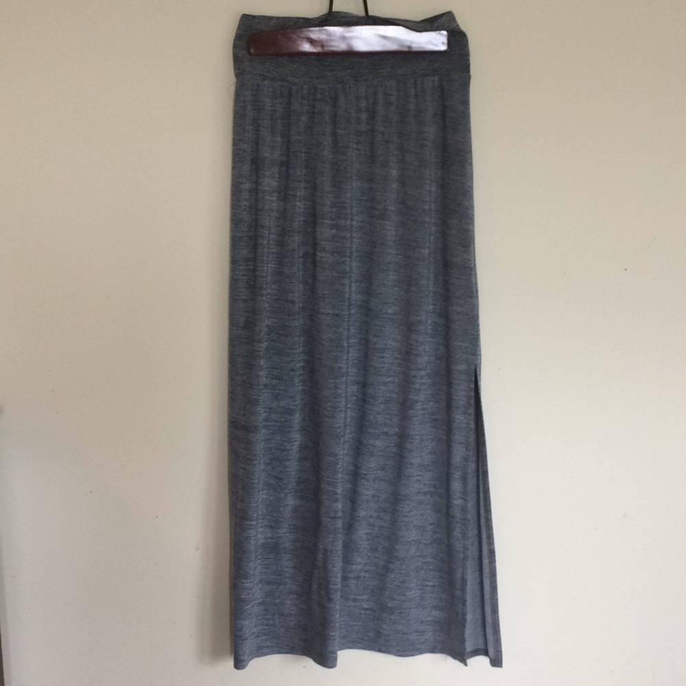 Gray maxi skirt